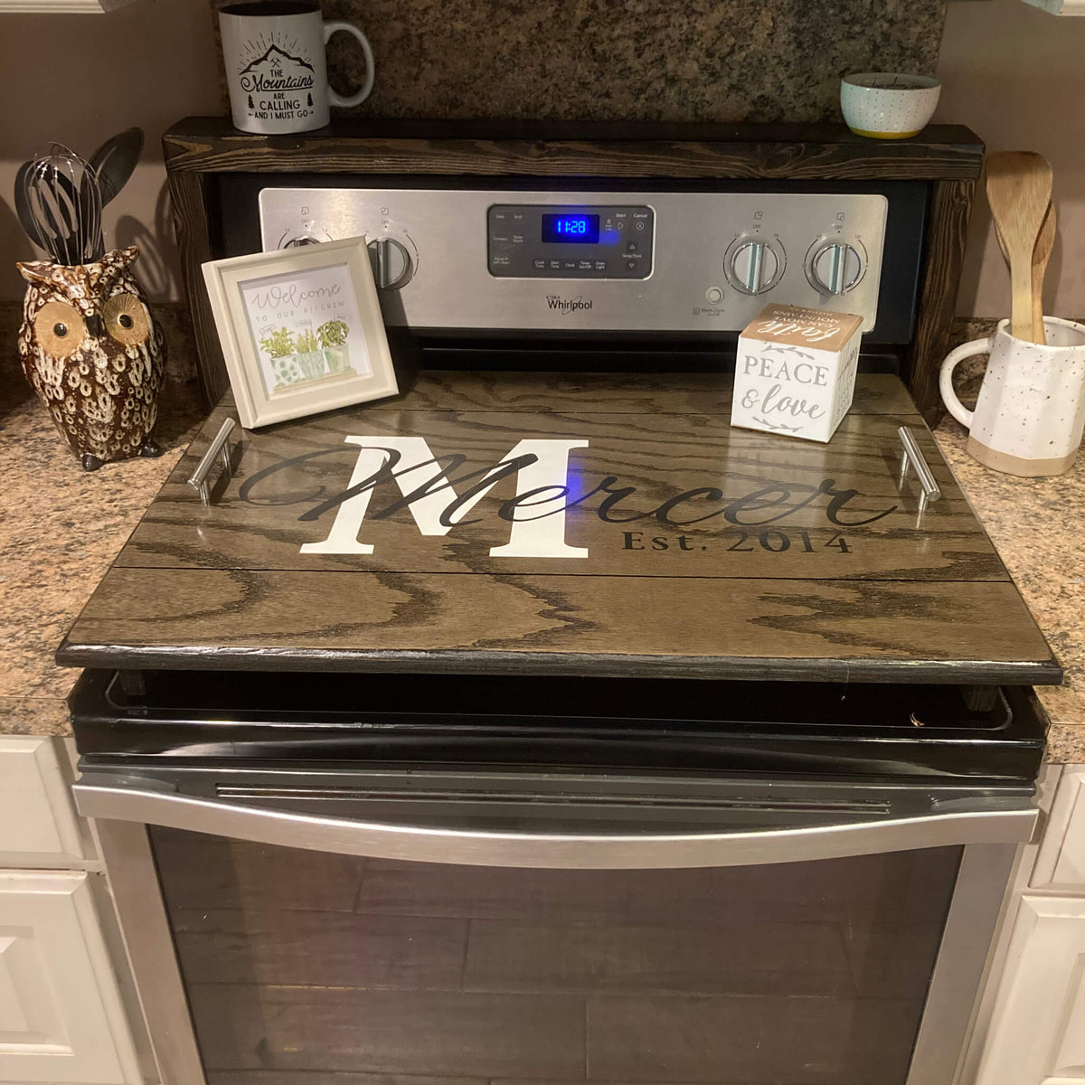 Stove Top Cover, Noodle Board, Mercer Design in Ebony – Sawyer Custom Crafts