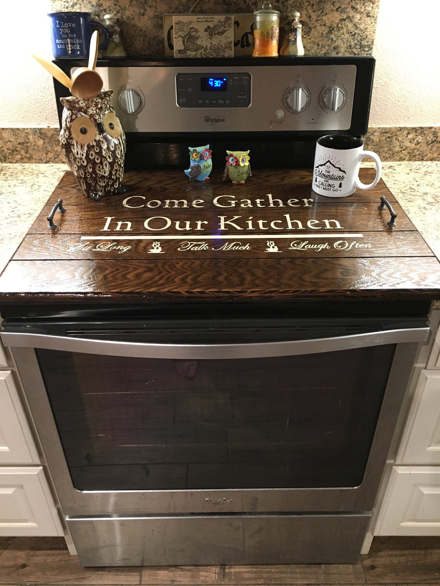 StoveTop Cover,Noodle Board,Stovetop Cover,Farmhouse Serving Tray, Woo –  Sawyer Custom Crafts