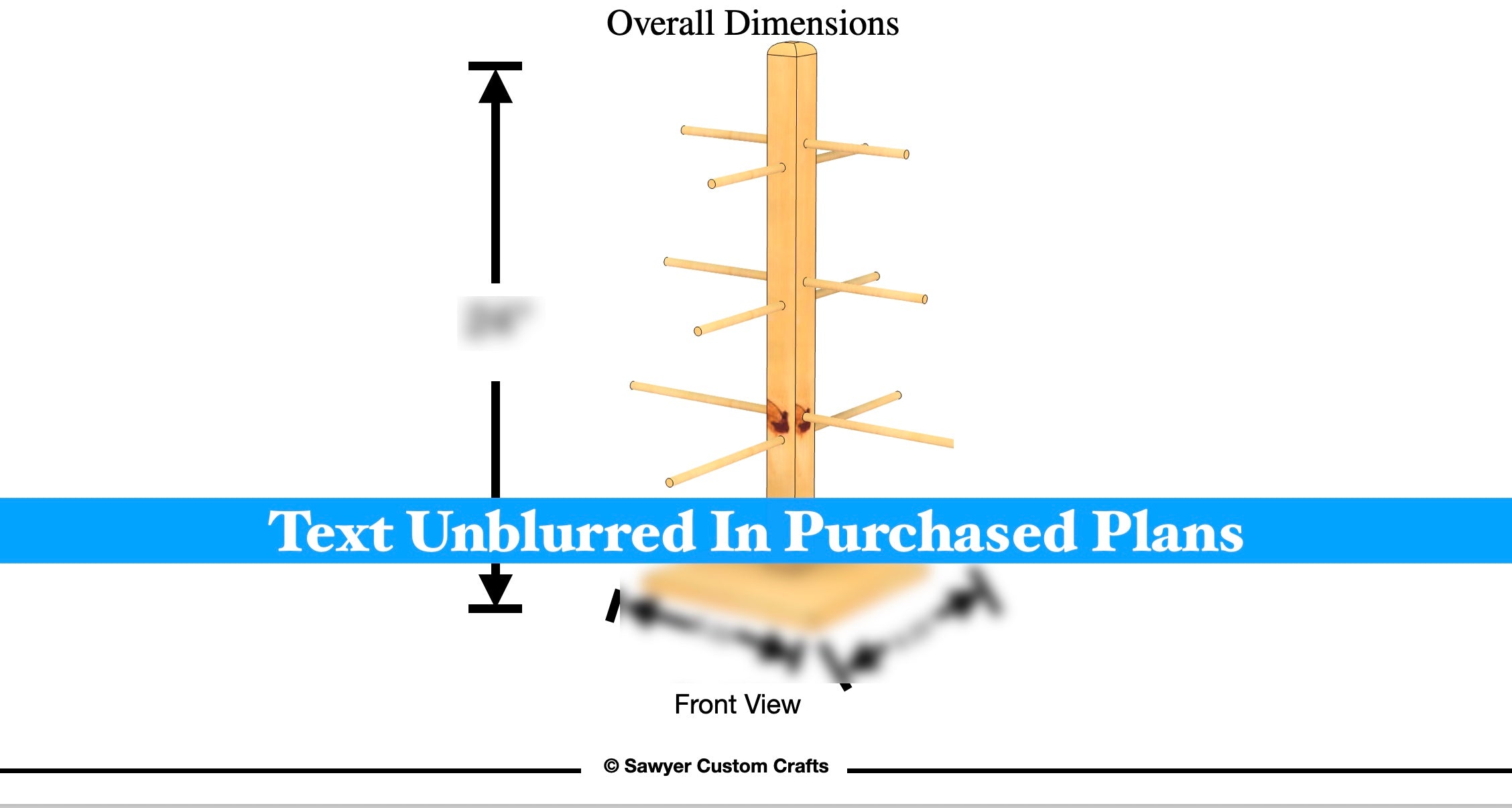 Rustic Christmas Ornament Stand Build Plans – Printable PDF & Video Tutorial