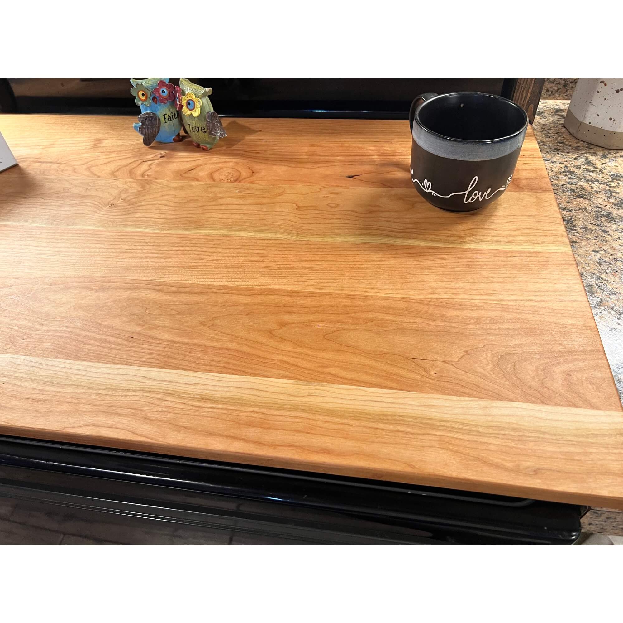 Christmas Gift ideas for Parents, Solid Cherry Stove top cover Cutting Board  Combo – Sawyer Custom Crafts