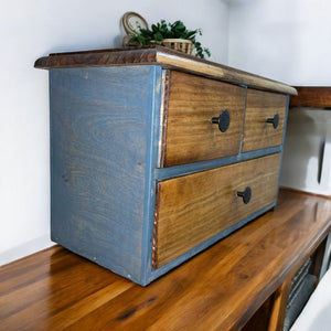 Countertop Cabinet Rustic farmhouse drawers Kitchen counter organization Apothecary-Style Spice Storage, coffee pod Holder & Tea Organizer