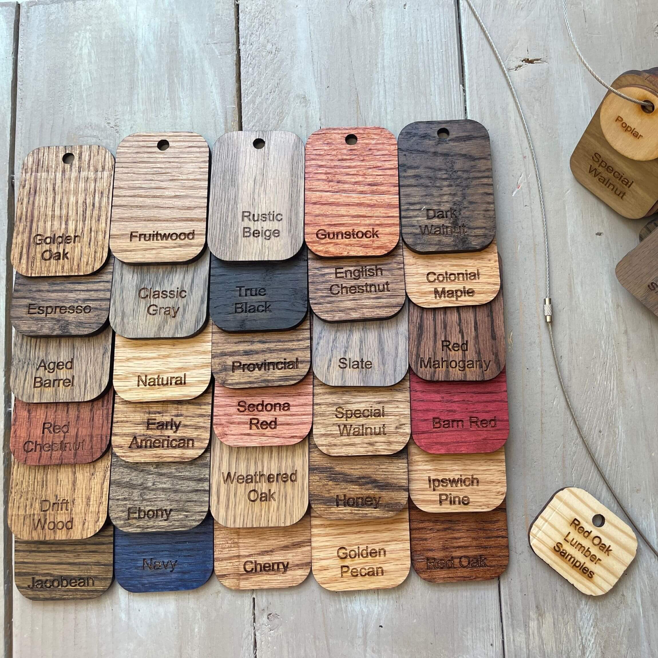 Alder Real Wood Stain Sample Set for Contractors or Home Designers 001 ...