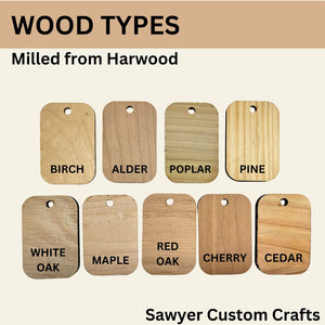 These Minwax stain sample charts can be made in nine different types of lumber.