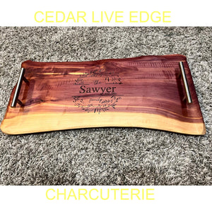 Experience the artistry of nature with a one-of-a-kind housewarming gift – a personalized handle cutting board.