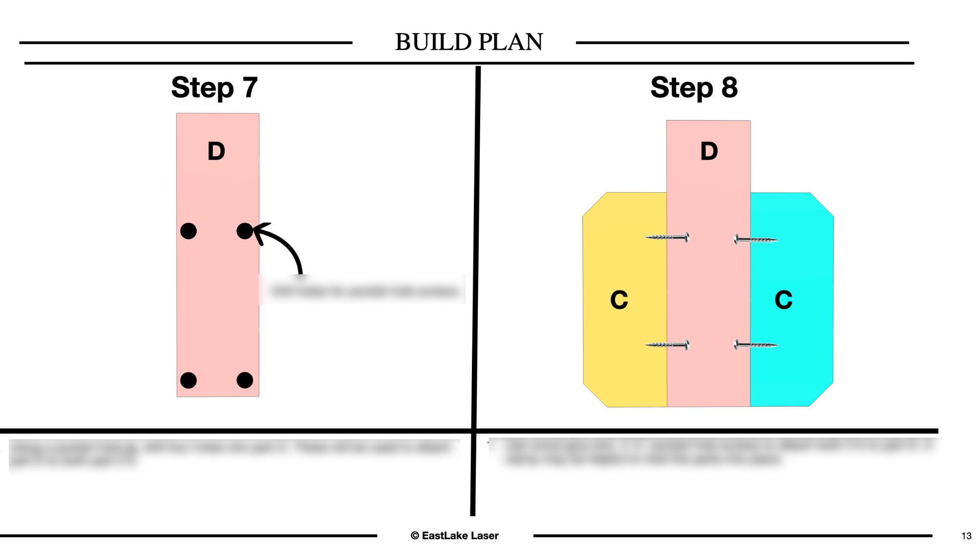 Preview of digital pumpkin build plans PDF showing woodworking steps and connections.