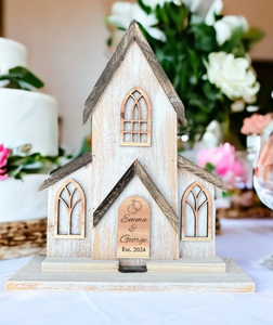 Rustic Wooden Church Decor – Two-Piece Handmade Cedar | Personalized Wedding or Farmhouse Church Decoration