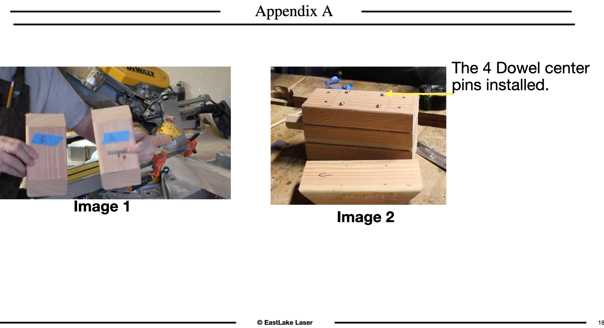 Close-up of downloadable wooden pumpkin plan PDF showing material list and blurred instructions