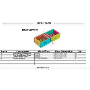 Apothecary Rustic 3-Drawer Countertop Cabinet Build Plans (Digital PDF)