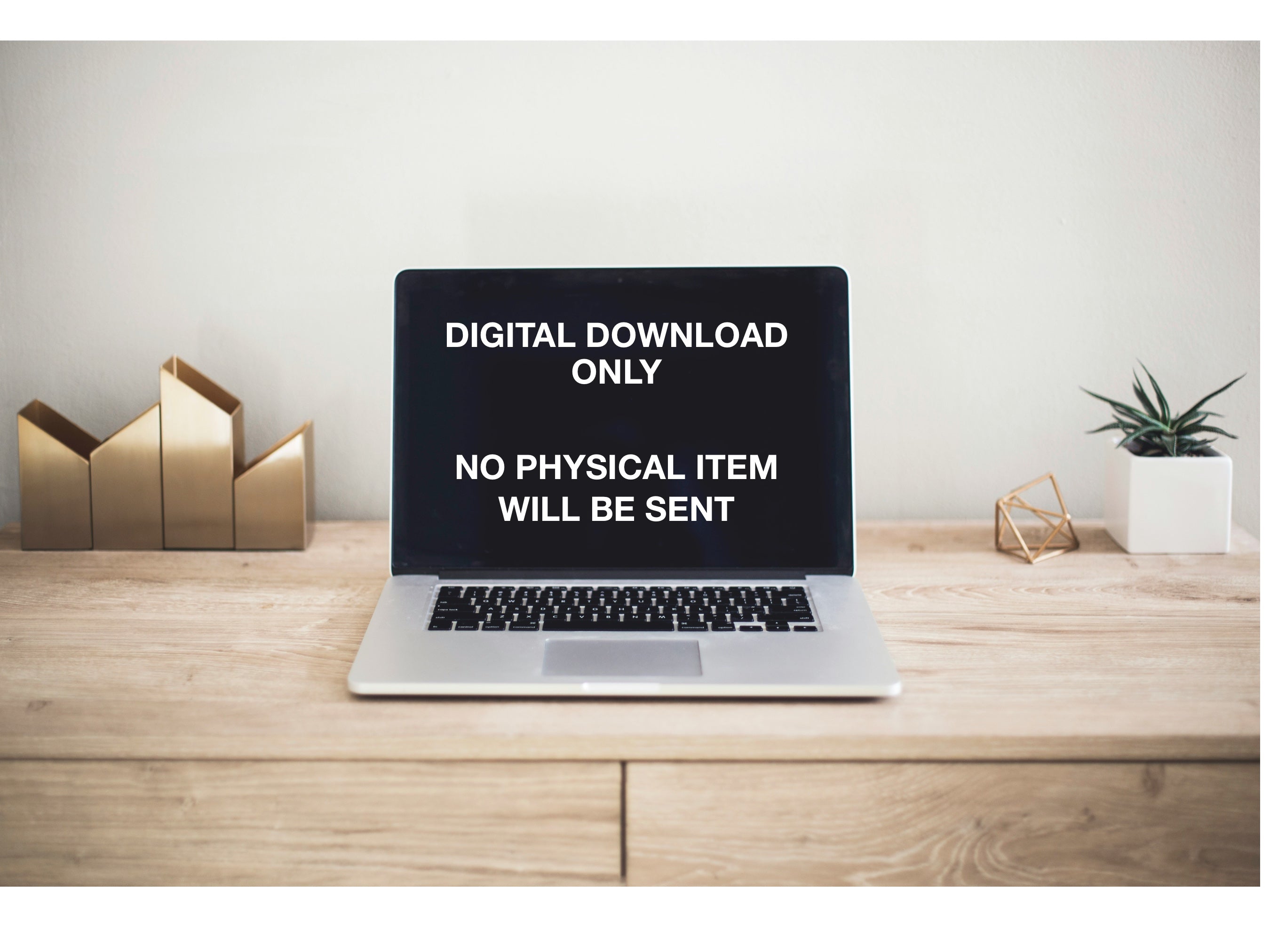 Digital woodworking plans mockup showing that the Christmas tree collar is a digital PDF download only
