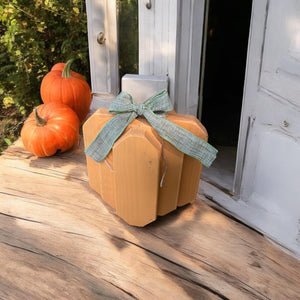 Handmade Wood Pumpkin, Fall Wooden Pumpkin Decor, Hand Painted Rustic Halloween Decoration, Original Autumn Home Decor, Thanksgiving Pumpkin