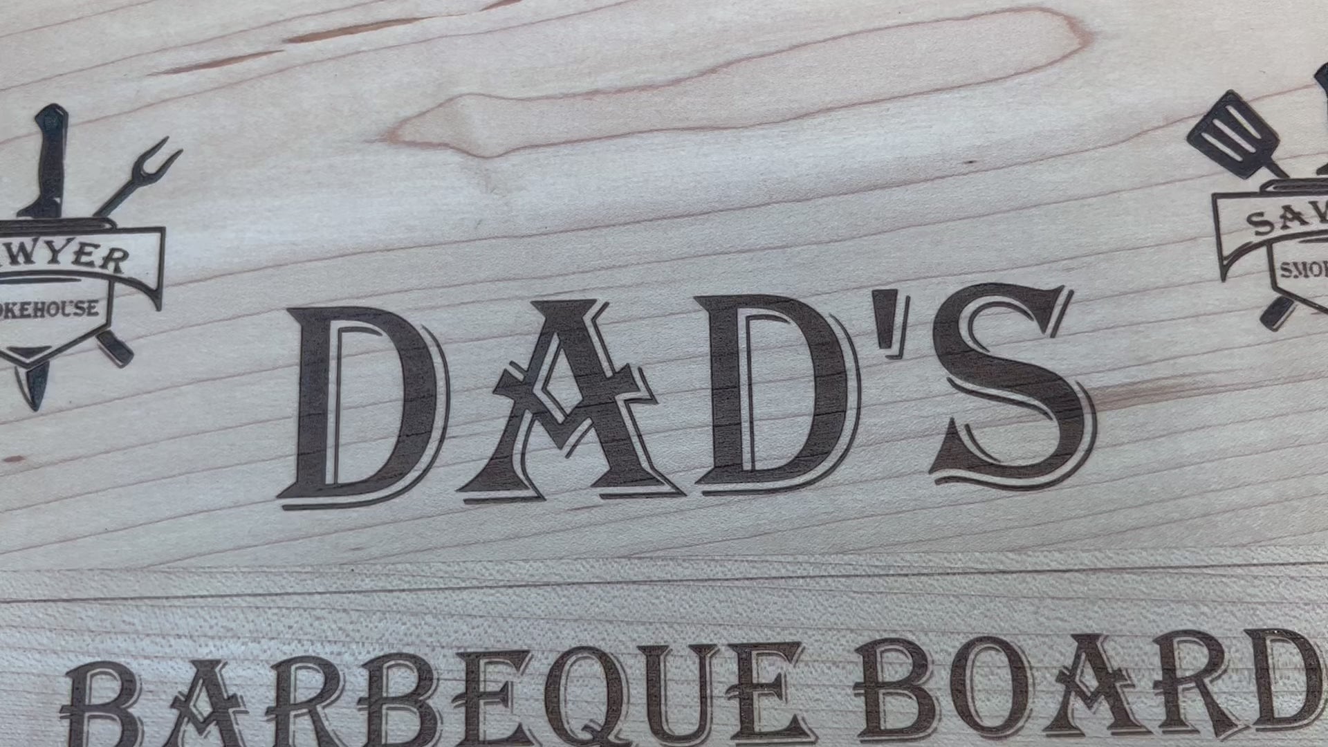 Personalized Dad's Barbecue Board: Handmade Maple Cutting Board for the Grill Master - Father's Day Gift
