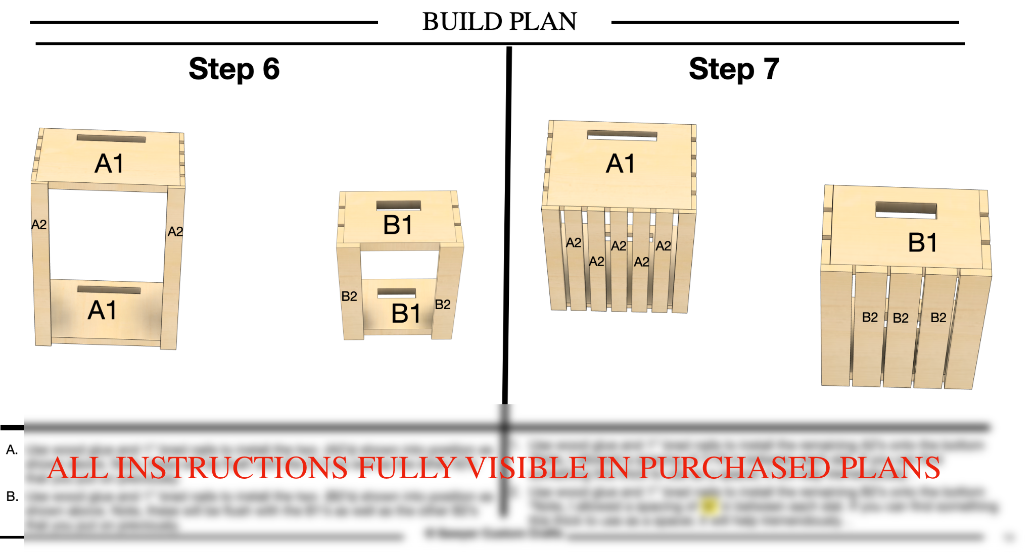 Easy-to-follow crate DIY build plans PDF showing step illustrations
