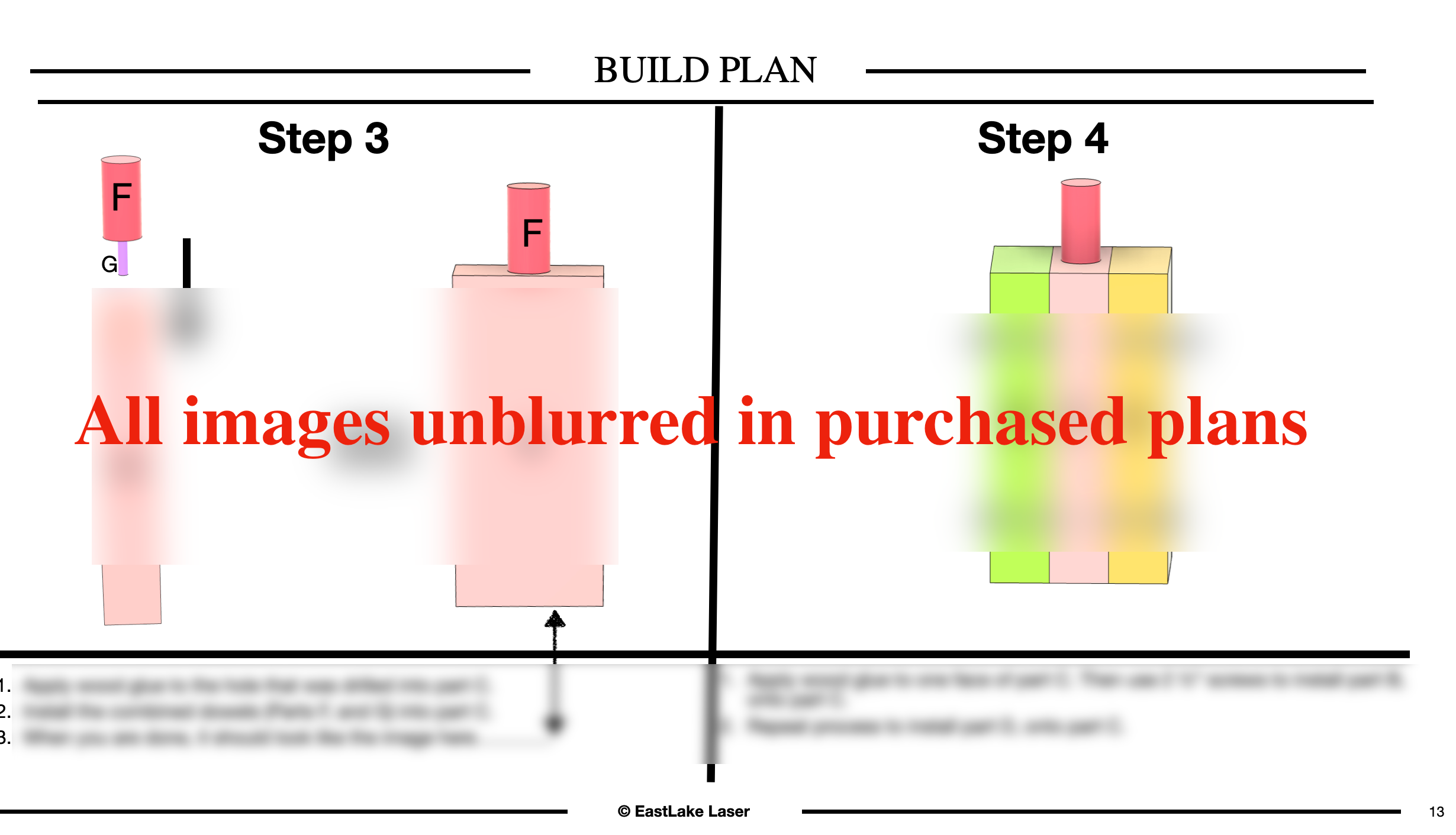 Rustic wooden pumpkin DIY plan PDF screenshot with diagrams and suggested materials