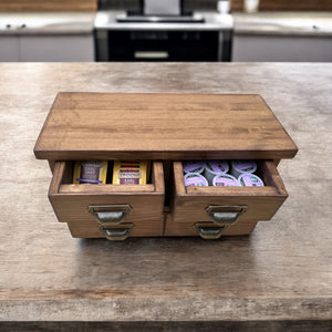 thumbnail image 2 of Rustic Wooden Desktop Organizer Drawer – Small Storage Box For Home/Office – 25.7x25x17cm 2 of 5