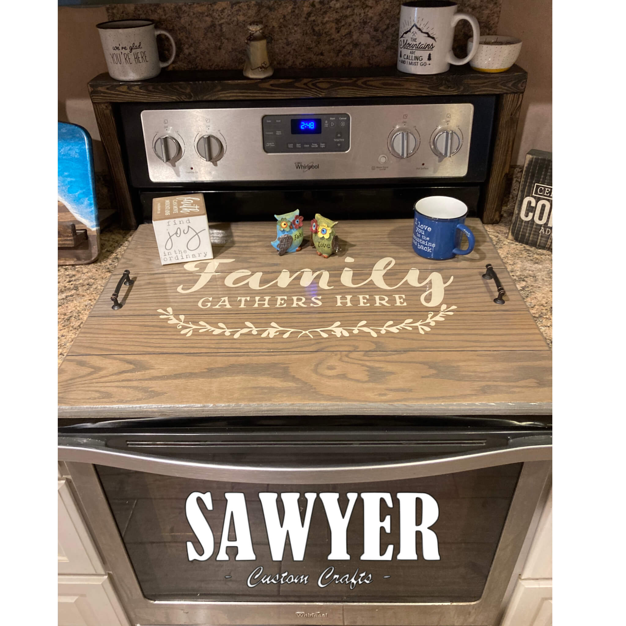 Stove top cover, Noodle Board Farmhouse Kitchen Stovetop Cover, Wooden –  Sawyer Custom Crafts
