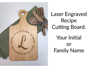 Personalized cutting board, Handwriting Realtor Closing Gift customized cutting board recipe, Laser recipe cutting board handwriting