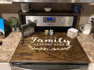 DIY Stove Top Cover/distressed Serving Tray/stovetop Cover/wooden