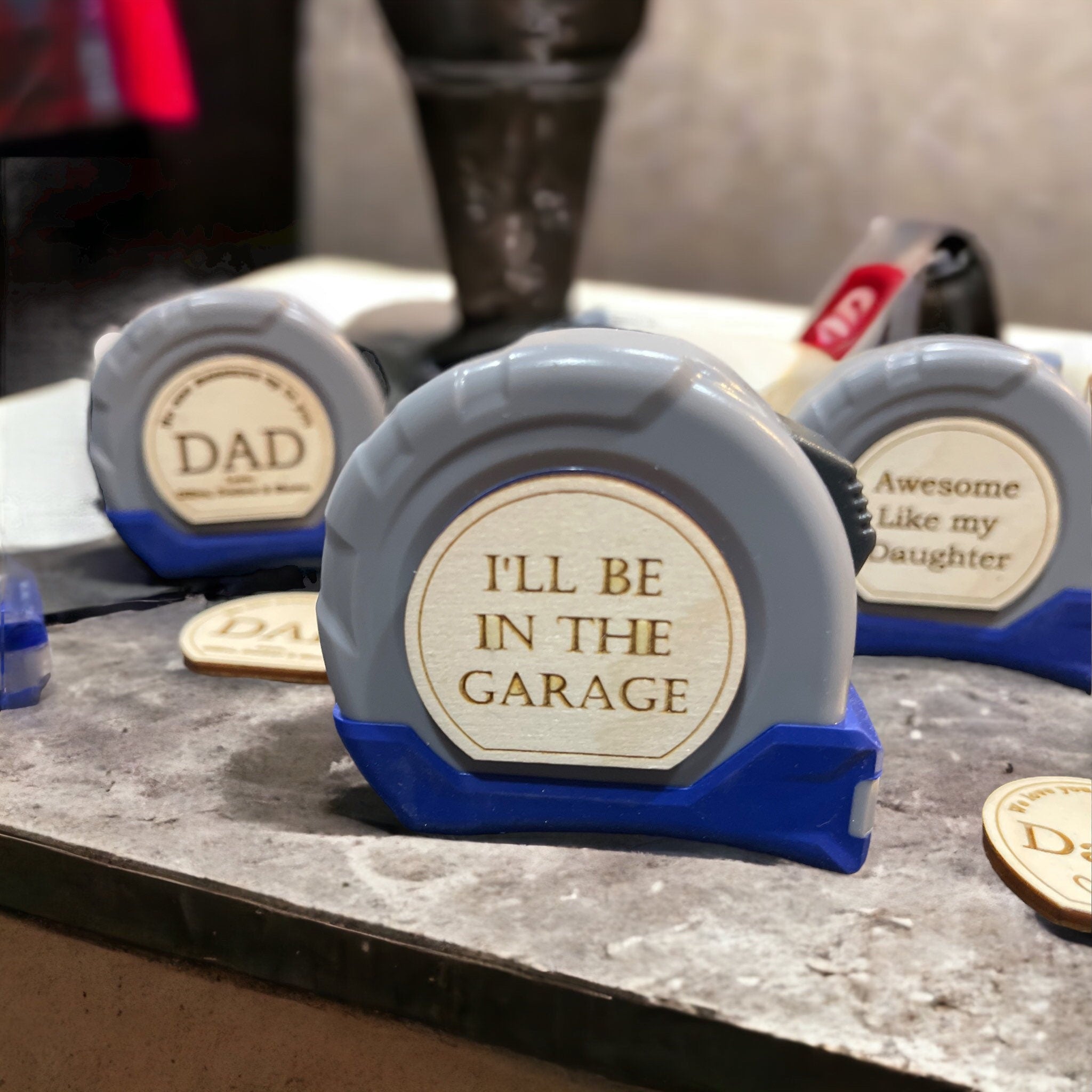So many Dad's day tape measure designs to choose from. This is the perfect father's day gift for the woodworker.