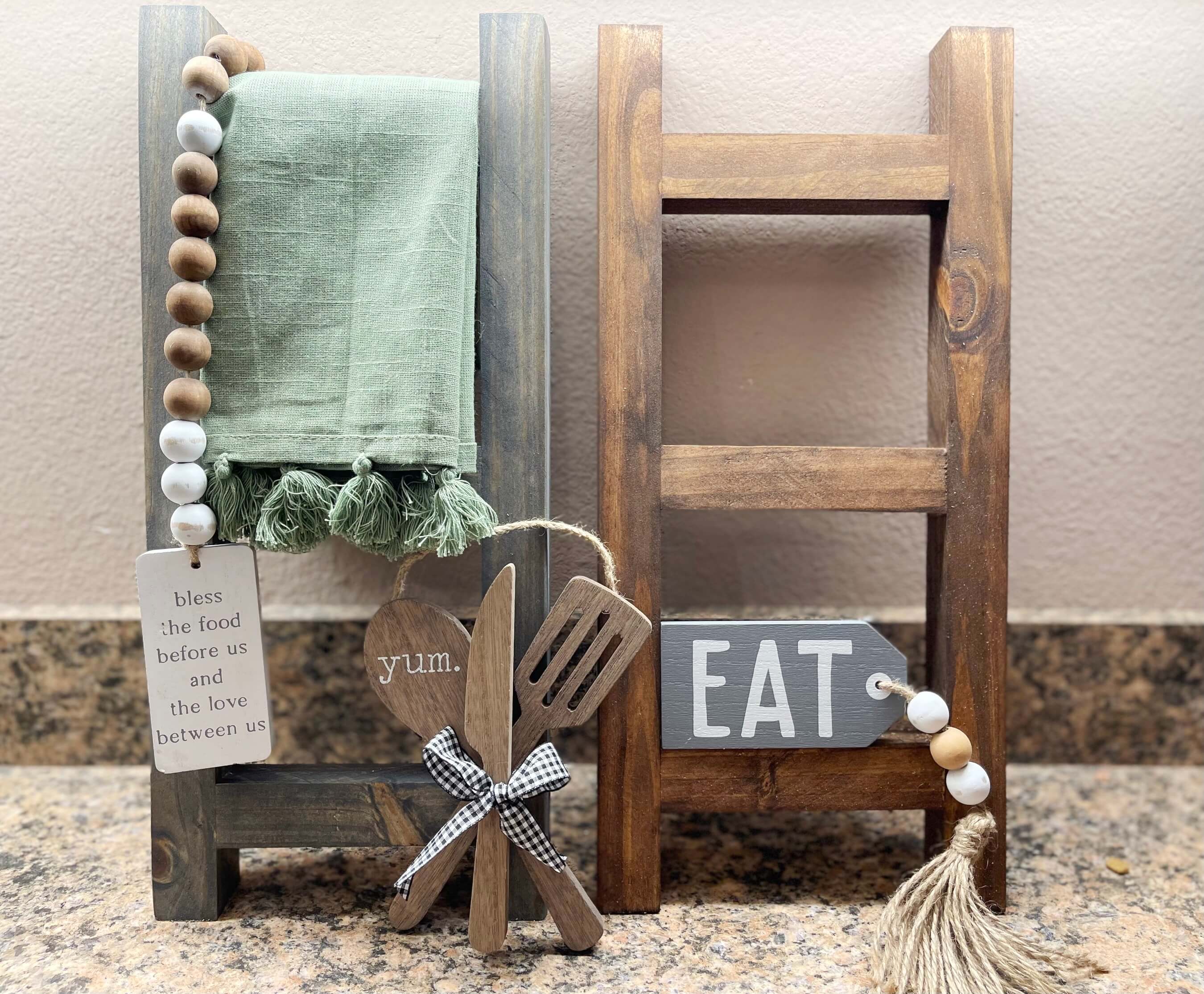 Miniature Ladder Shelf for Hand Towels and Kitchen Towels – Sawyer Custom  Crafts