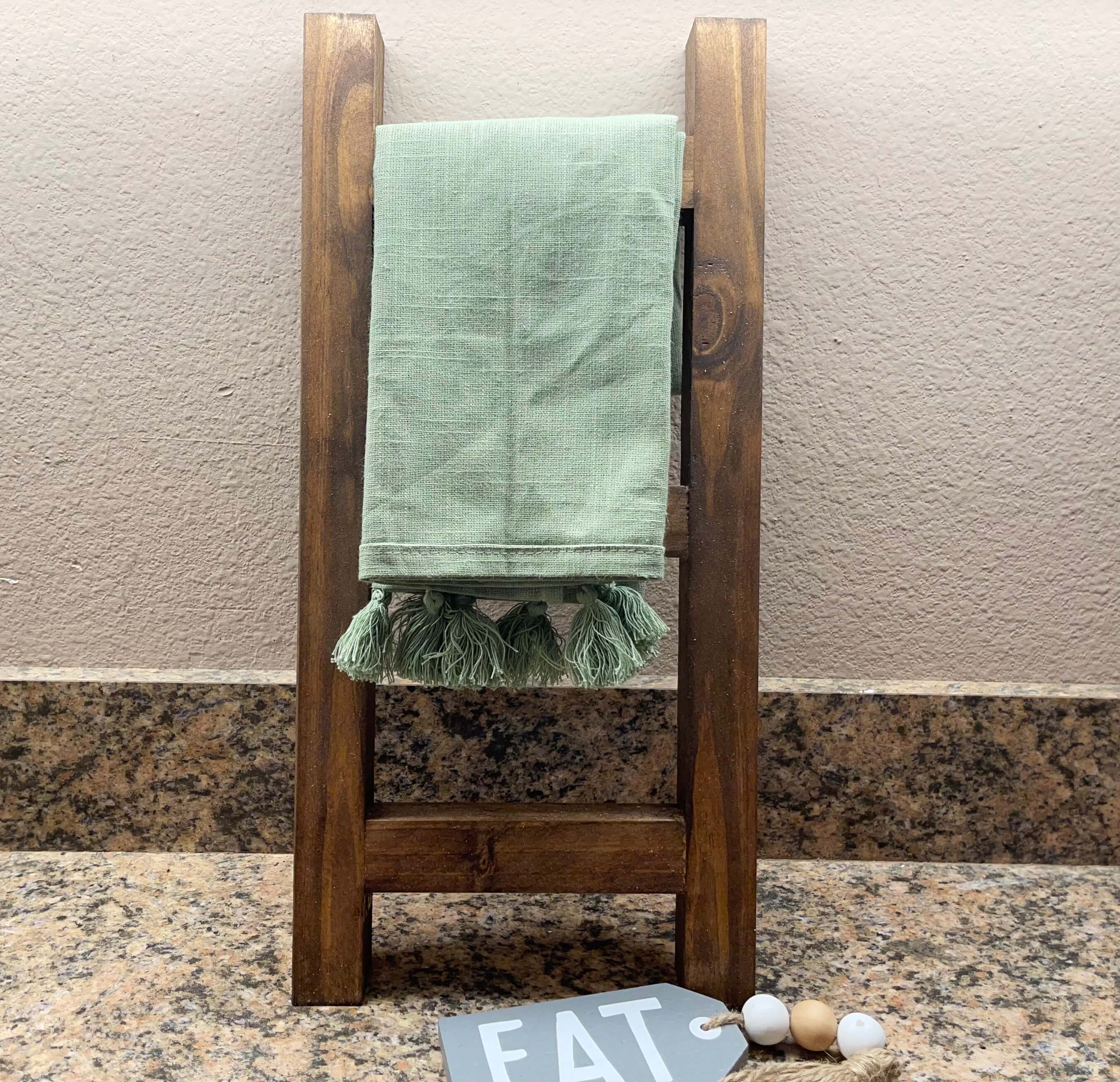 Miniature Ladder Shelf for Hand Towels and Kitchen Towels – Sawyer Custom  Crafts